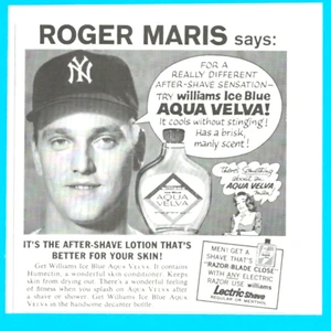 1962 Roger Maris aqua velva magazine print ad NY Yankees baseball after shave - Picture 1 of 3