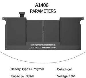 A1406 A1495 Battery for MacBook Air 11 inch A1465 Mid 2012 2013 Early 2014 2015 - Picture 1 of 13