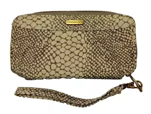 Cartera sin asas Travelon con estampado de piel de serpiente RFID con cremallera alrededor de 8" x 4" - Imagen 1 de 14