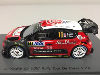 Spark Citroën C3 WRC Tour de Corse 2018 S. Loeb 1/43 S5969  - Photo 1/2
