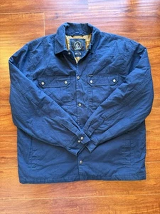 Volcom Men's Blue Button Down Jacket Size XL - Picture 1 of 5