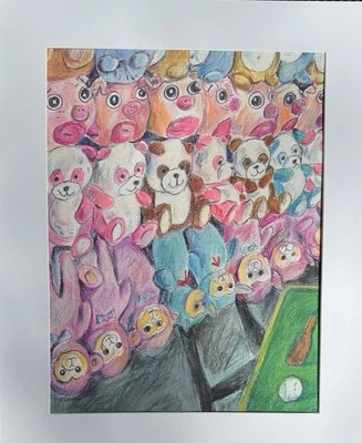 Animais de pelúcia de carnaval feira de verão pastel original assinado por MBollen brinquedos novos - Imagem 1 de 4