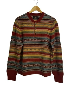 RRL Knit & Sweater Wool Blend Henry (thick) L Multicolor Total Pattern Used - Picture 1 of 8