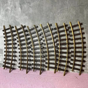 Lehmann LGB No. 1100 Brass Curved Track L=600mm W Germany G Gauge 6 pieces - Picture 1 of 3