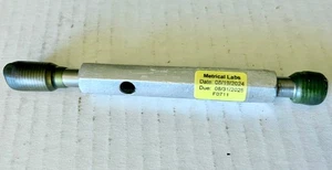 7/16 20 UNJF 3B THREAD PLUG GAGE .4375 GO NO GO P.D.'S = .4050 & .4091 - Picture 1 of 3