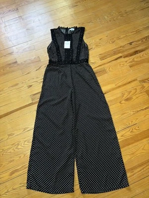 Leo Ugo Jumpsuit Hosenanzug Overall Schwarz Viskose NEU 3 M/L - Bild 1 von 4