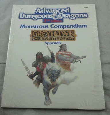 AD&D Monstrous Compendium Greyhawk Adventures Apéndice TSR2107 *SELLADO* Foto 1 de 2
