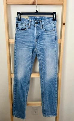 Pantalones de mezclilla Abercrombie para niños y niñas talla 14 ajustados ajustados lavado medio azul (B4) Foto 1 de 4