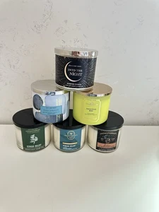 Bath & Body Works 3 candele stoppino lotto 6 candele profumate vaso grande 14,5 once nuove - Foto 1 di 7