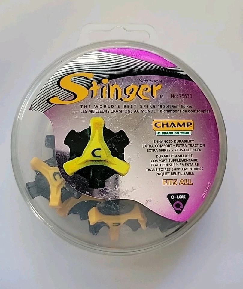 Paquete de 18 picos de golf suaves Champ Stinger Scorpion Q-Lock nuevos Foto 1 de 4