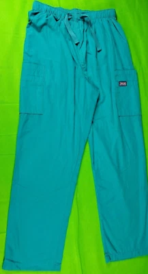 Cherokee 4000 teal men's elastic waist drawstring scrub bottoms size M 29+W 29L - Image 1 of 4