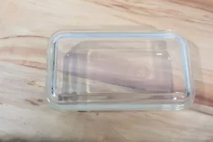 Vintage Pyrex Clear Rectangle Loaf Pan #212 No Handles 9 x 5 x 2.75 w/lid - Picture 1 of 7