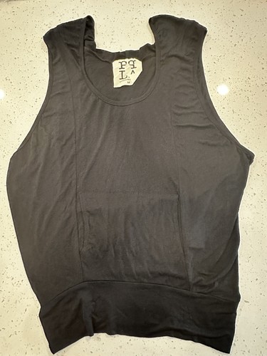 VETEMENTS Abbigliamento PPLA donna serbatoio con cappuccio nero con tasca taglia media