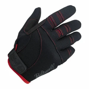 Biltwell Moto Gloves, Motorrad Handschuhe, Schwarz / Rot Größe S - Bild 1 von 3