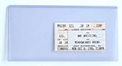 WWF Hulk Hogan vs Randy Savage ticket stub wwe wrestling Dec 1986 Cover