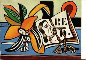 Figura Una Flor, Fernand Leger 1950 Ediciones del Millón Milán Postal - Imagen 1 de 2