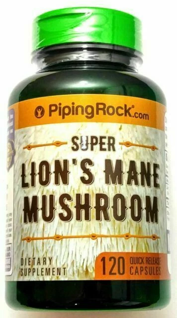 Super Lion's Mane Mushroom, 2100 mg Dietary Supplement (120 Vegetarian Capsules)
