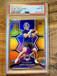 Daniel Bellinger Gold Honey Comb PSA 10🔥 MINT Mosaic Prizm Rookie 2022 Giants - Picture 1 of 2