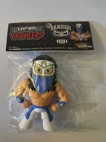 Bandido Micro Brawler Pro Wrestling Crate Exclusive Figure Ripped Bag AEW ROH Cover