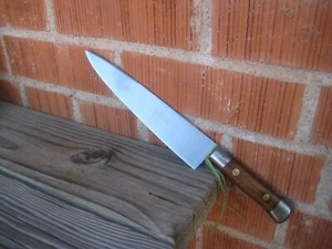 Cuchillo de chef antiguo de 8" ** SABATIER K *** de acero reforzado al carbono FRANCIA - Imagen 1 de 10