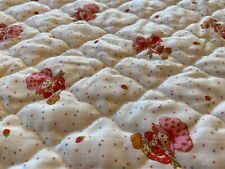 Vintage Strawberry Shortcake Pre-QUILTED Polka Dot Fabric Scraps