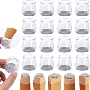 20x Fußkappen mit Filz Stuhlbeinkappen Möbel Tischfuß Socken Bodenschutz Schoner - Bild 1 von 14