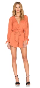 BEC & BRIDGE Womens Orange Rust 'Shifting Sands' Romper Playsuit Size 10 - Picture 1 of 17