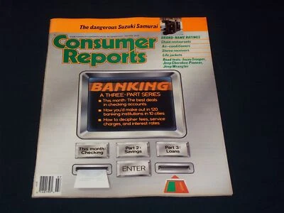 1988 JULY CONSUMER REPORTS MAGAZINE - BANKING COVER - H 6472 Foto 1 de 2