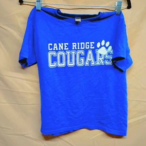 Gildan DryBlend Womens Size M Medium Blue Cane Ridge Short Sleeve T-Shirt - Picture 1 of 16