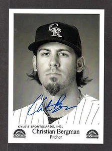 Christian Bergman  ROCKIES  SIGNED 5 x 7  AUTOGRAPH B&W STAFF PHOTO AUTO COA #1 - Picture 1 of 1