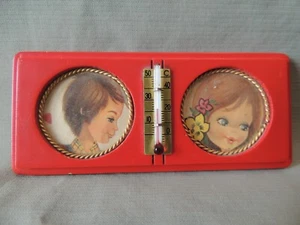 Collectible decorative wooden magnet with thermometer - Picture 1 of 8