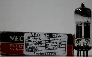 NOS NIB 12BH7A NEC Amplitrex Tested - Picture 1 of 8