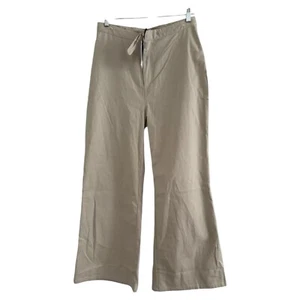 SAINT GERALDINE (NWT)Women Tan High Waist Wide Leg Ankle Cropped Pants (X-LARGE) - Picture 1 of 13