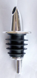 12x Free Flow Pourer Chromed Medium Pourers Liquor Spirit Bottle Wine Cocktail - Picture 1 of 1