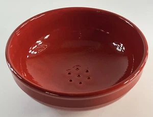 VINTAGE - Waechtersbach - Ceramic Colander Bowl - Red - 8 1/4” Diameter - Picture 1 of 19