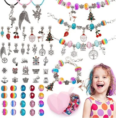 Charm Bracelet Making Kit, Jewellery Necklace Making Set DIY Craft Kits/UK - Image 1 of 4