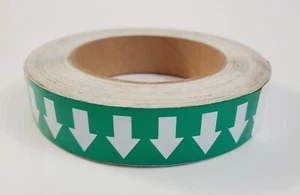 Arrow Tape White/Green 1 in Wide 30 Yards Long - Picture 1 of 5