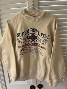 Nutmeg Vintage 1992 Washington Redskins Super Bowl XXVI Sweater Size Medium