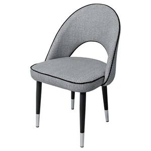 Hounds Tooth Dining Chairs Set Of Four (Factory Seconds) Creased/Loose Fabric - Picture 1 of 2