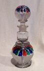 Millville NJ Red Blue and Green Paperweight Ink Bottle