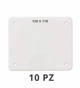 10 PEZZI COPERCHIO CASSETTA INCASSO 120 x 100 ELETTROCANALI BIANCO EC351C3 - Foto 1 di 1