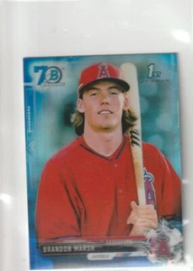 Brandon Marsh 2017 Bowman Chrome Mini Blue Refractor RC 34/70 #BCP241 Angels - Picture 1 of 1