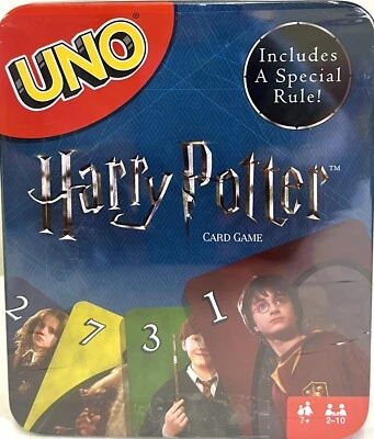 Mattel ~ Harry Potter - Uno Card Game In Tin Can    (NEW) - Image 1 of 2