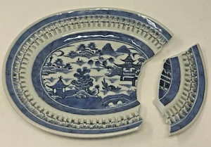 18th Cent. George Washington Era Chinese Export Canton Underplate Custis Wright - Picture 1 of 6