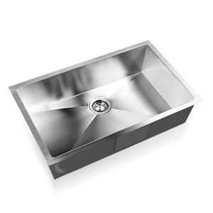 Cefito Kitchen Sink 70X45CM Stainless Steel Basin Single Bowl Satin Silver New - Picture 1 of 7