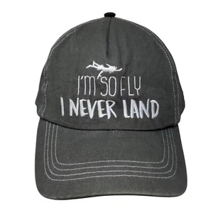 I'm So Fly I Neverland Slideback Hat Gray Adult Embroidered Disney - Picture 1 of 7