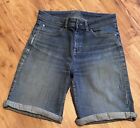 Ladies Uk Size 10 Denim Boy Shorts From Marks And Spencers Per Una Raw Edge