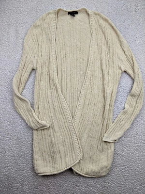 Cárdigan tejido algodón marfil Tahari para mujer M suéter con botones abierto Foto 1 de 4