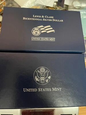 2004 Lewis And Clark Proof Silver Dollar NIB WIth COA - Image 1 of 2