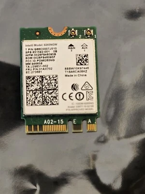 Intel 8265NGW Wireless-AC 8265 802.11ac M.2 Wireless + Bluetooth 4.2 - Image 1 of 2